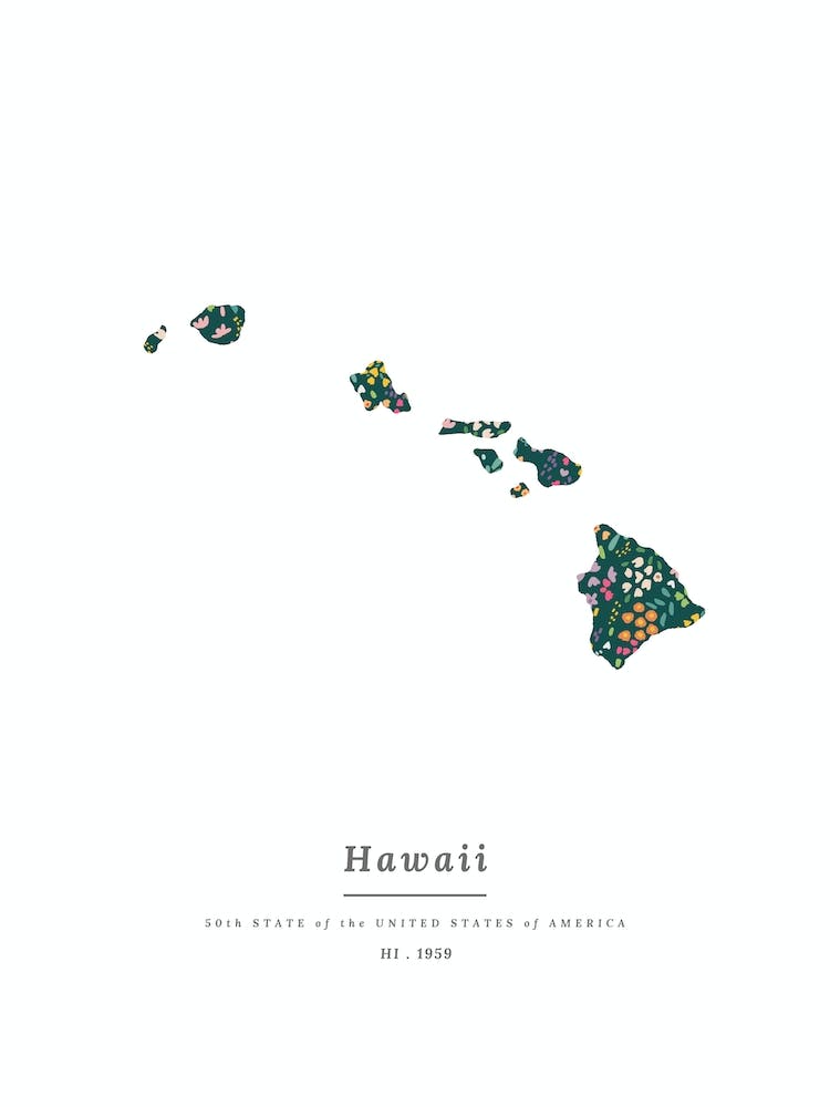 Hawaii State | Wildflowers on Juniper Green