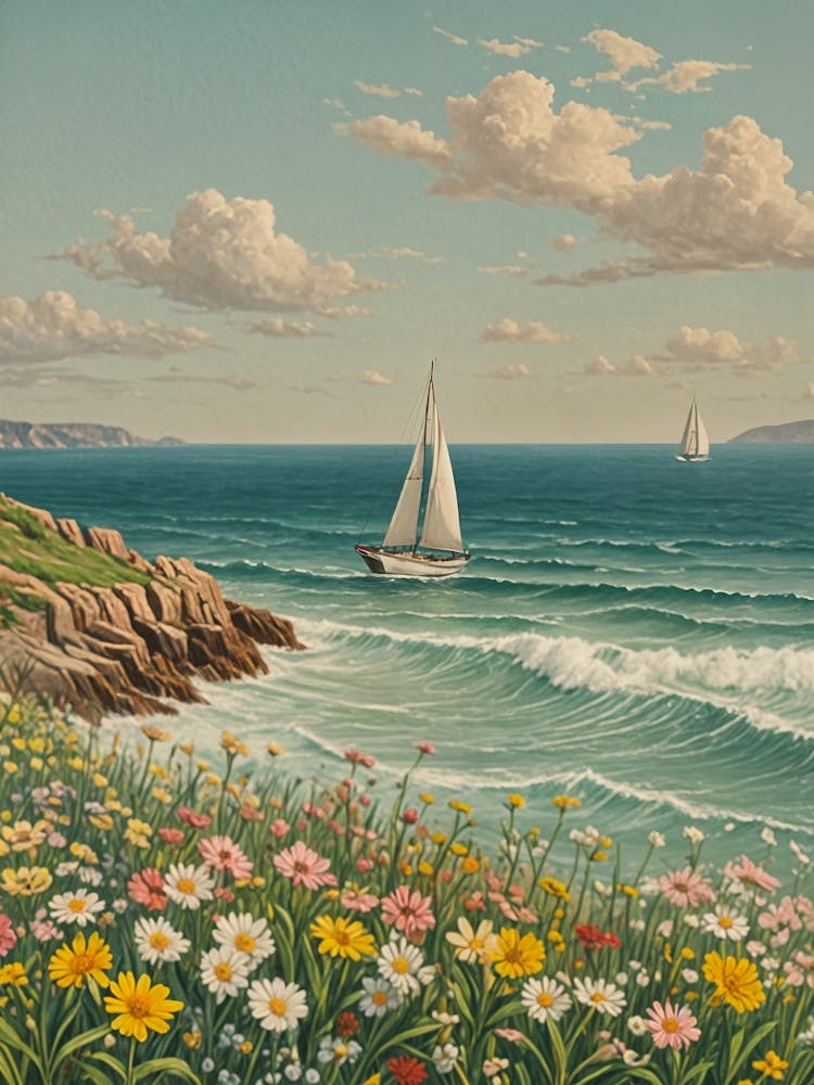 Segelboote im Frühling