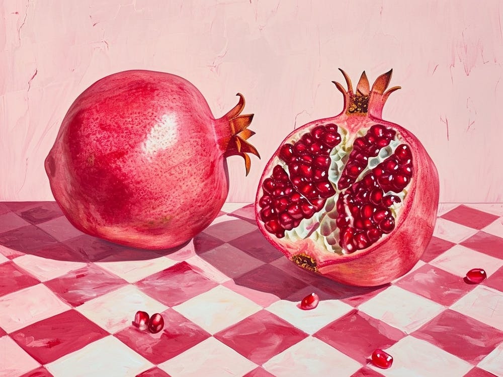 Pomegranate Pink Checkerboard 2