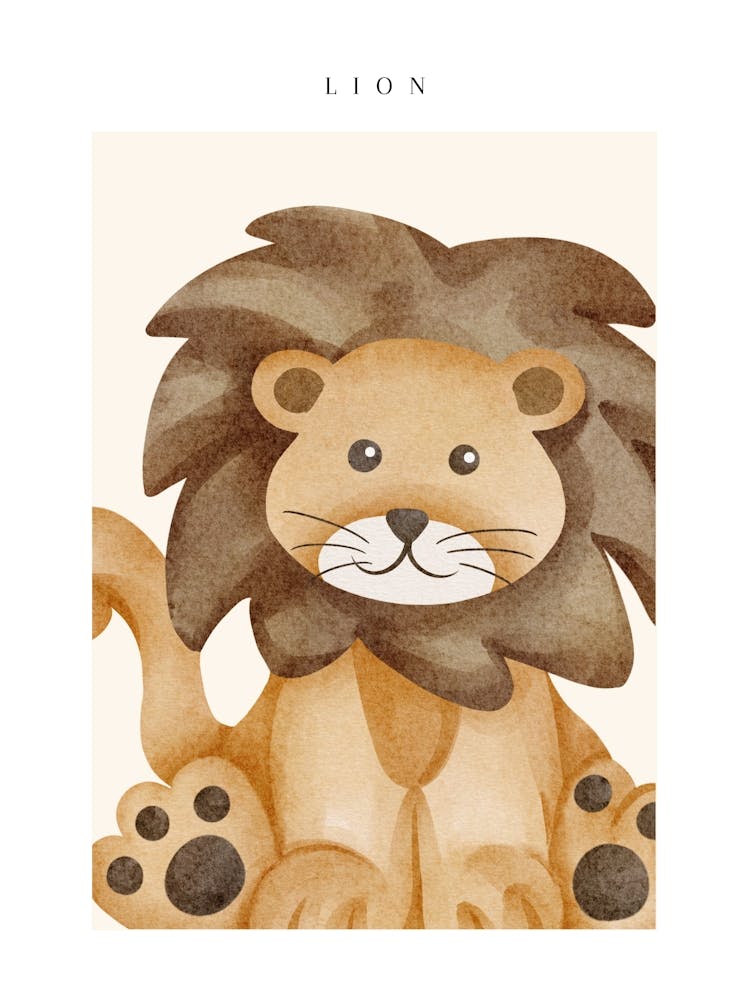 Lion Nursery Print