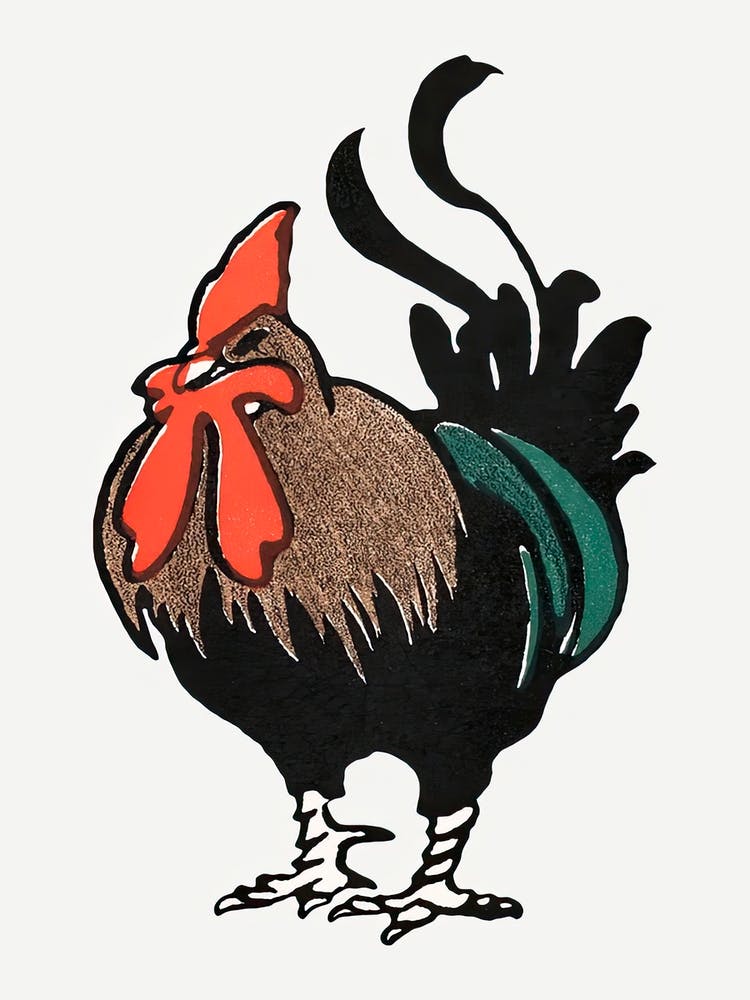 Vintage Rooster, Edward Penfield