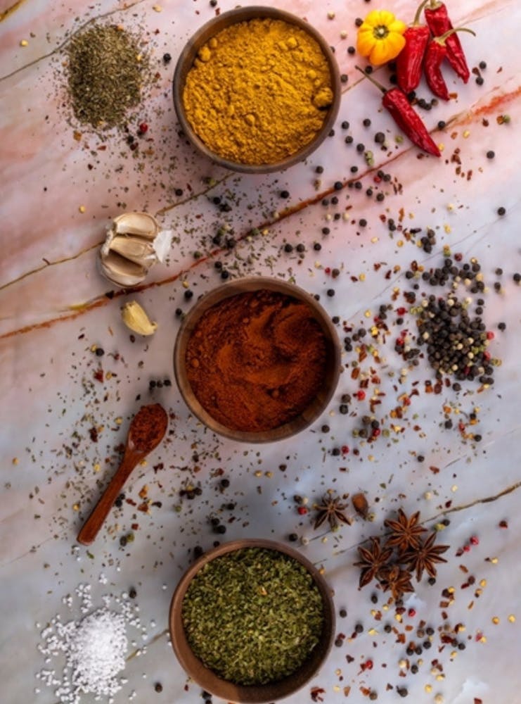Spices In Bowls