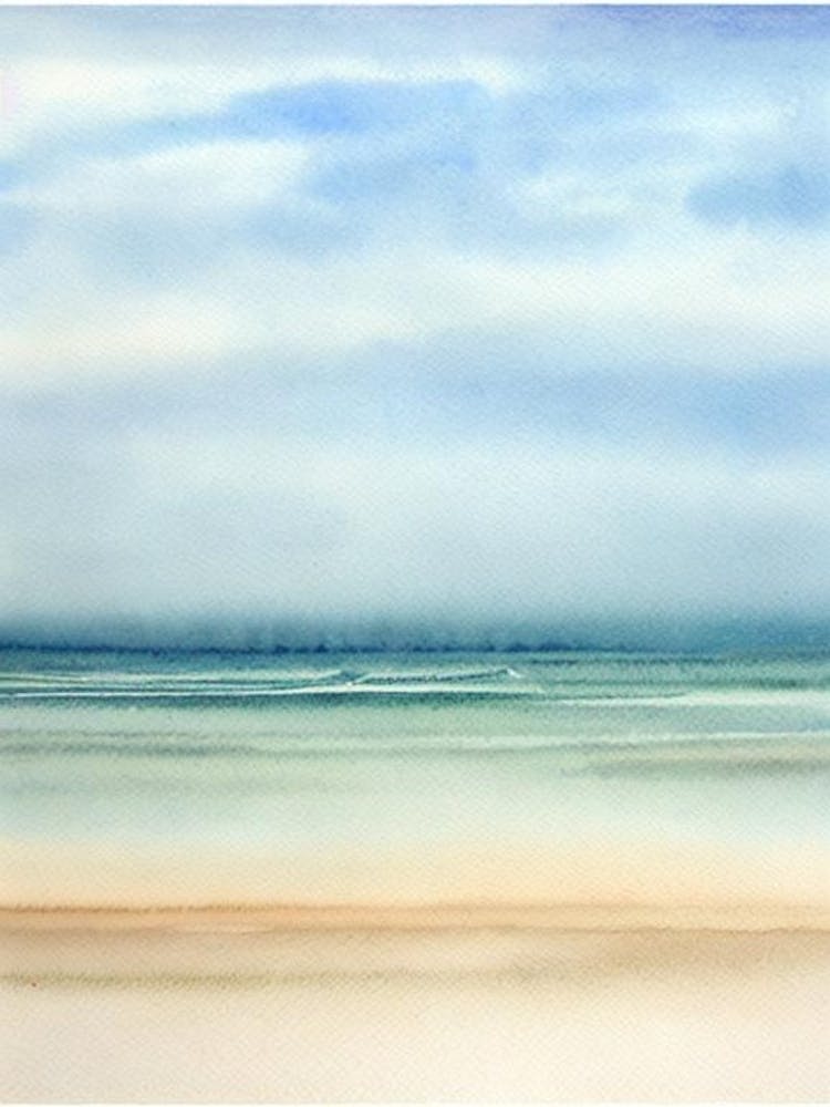 Plage Du Touquet 4, France Watercolour