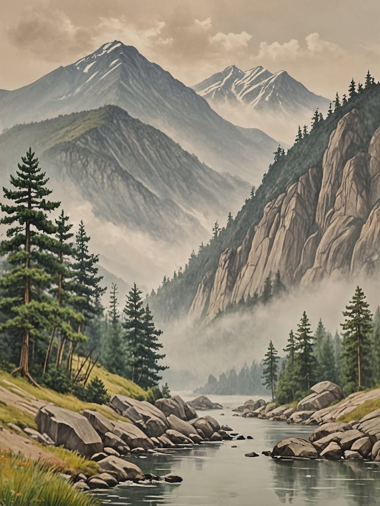 Misty Mountain Stream