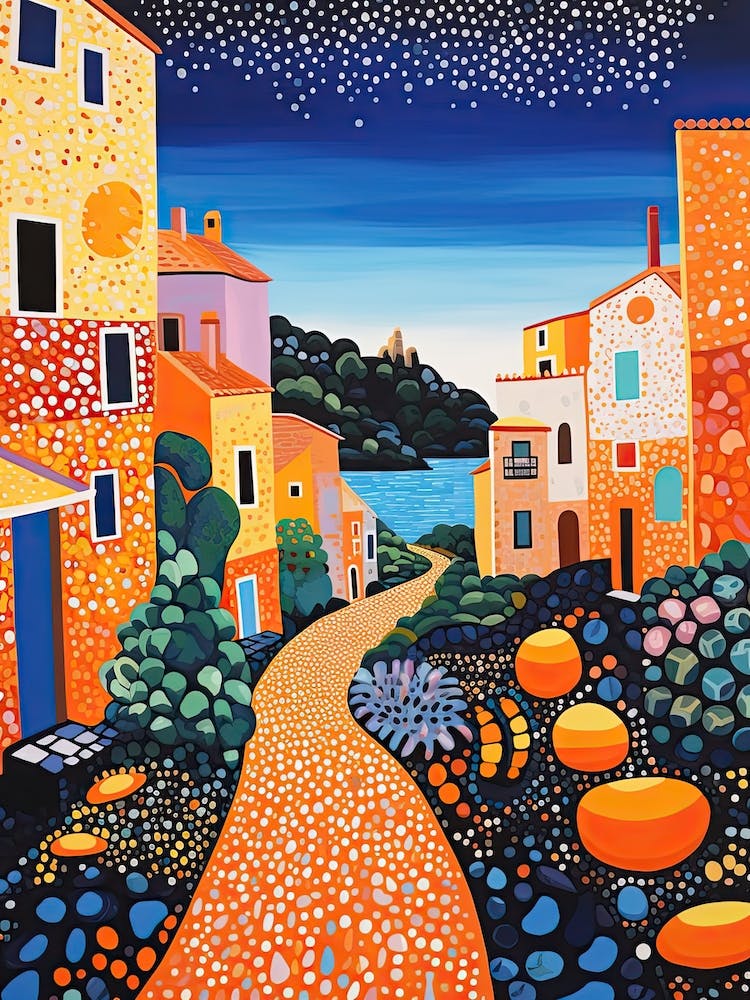 Sorrento, Italy, Illustration In The Style Of Pop Art 1