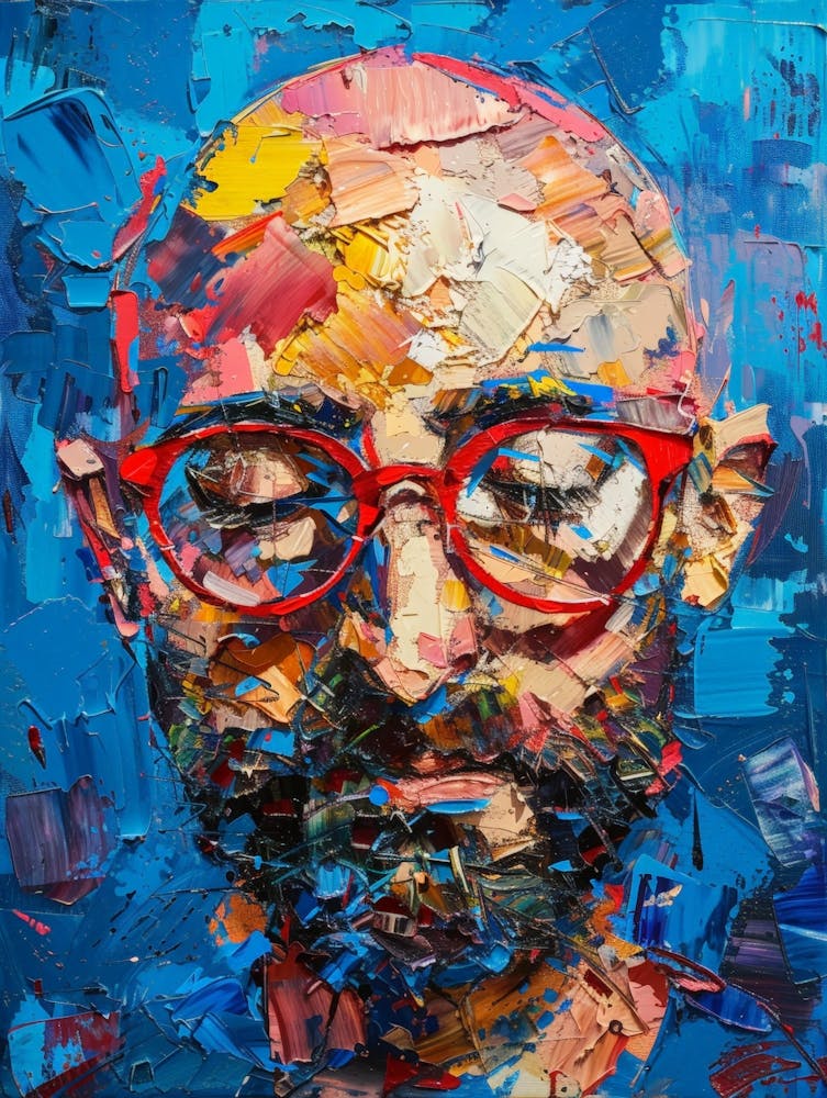 Portrait Of A Man With Glasses