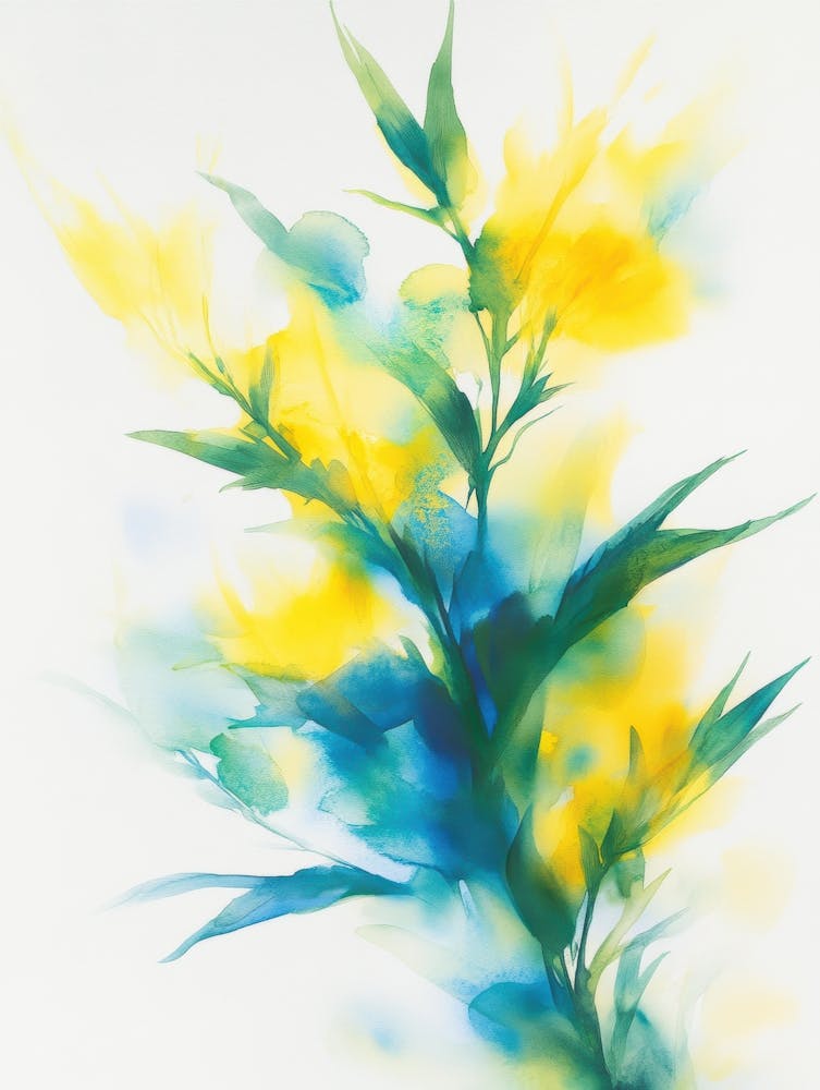 Yellow And Blue Flowers 4