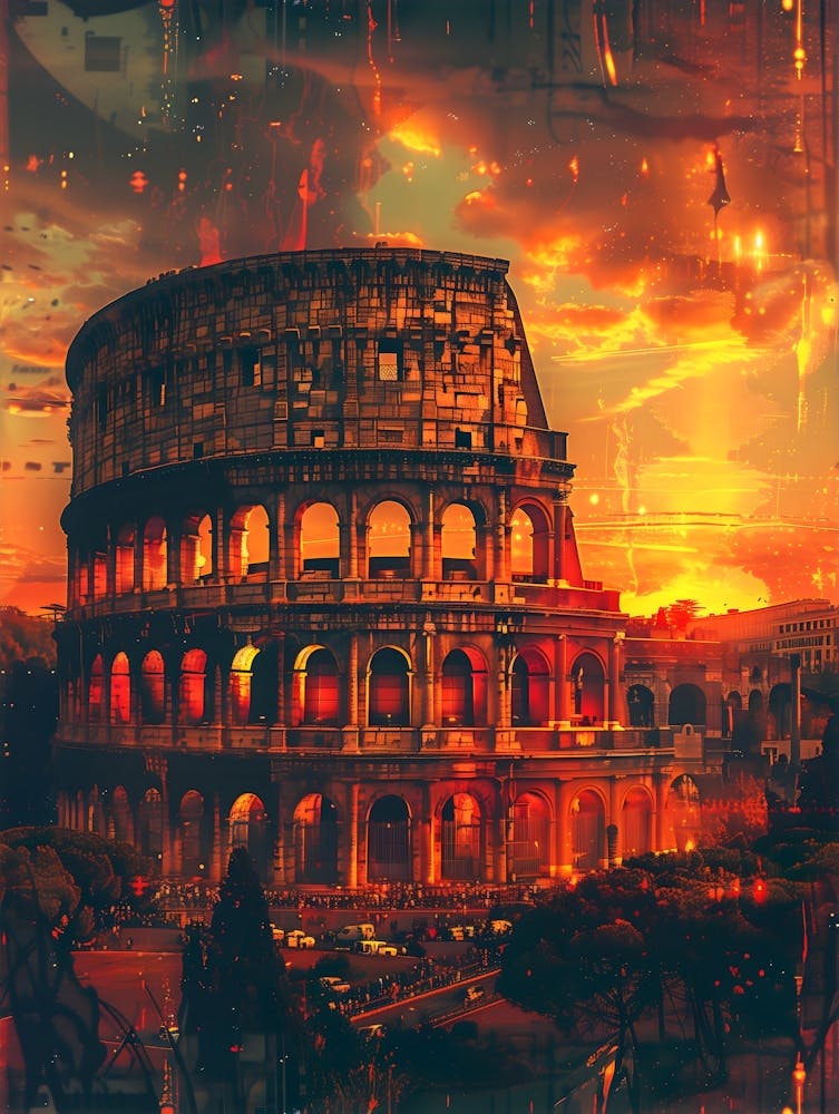 Colossion, Cityscape Collage Retro