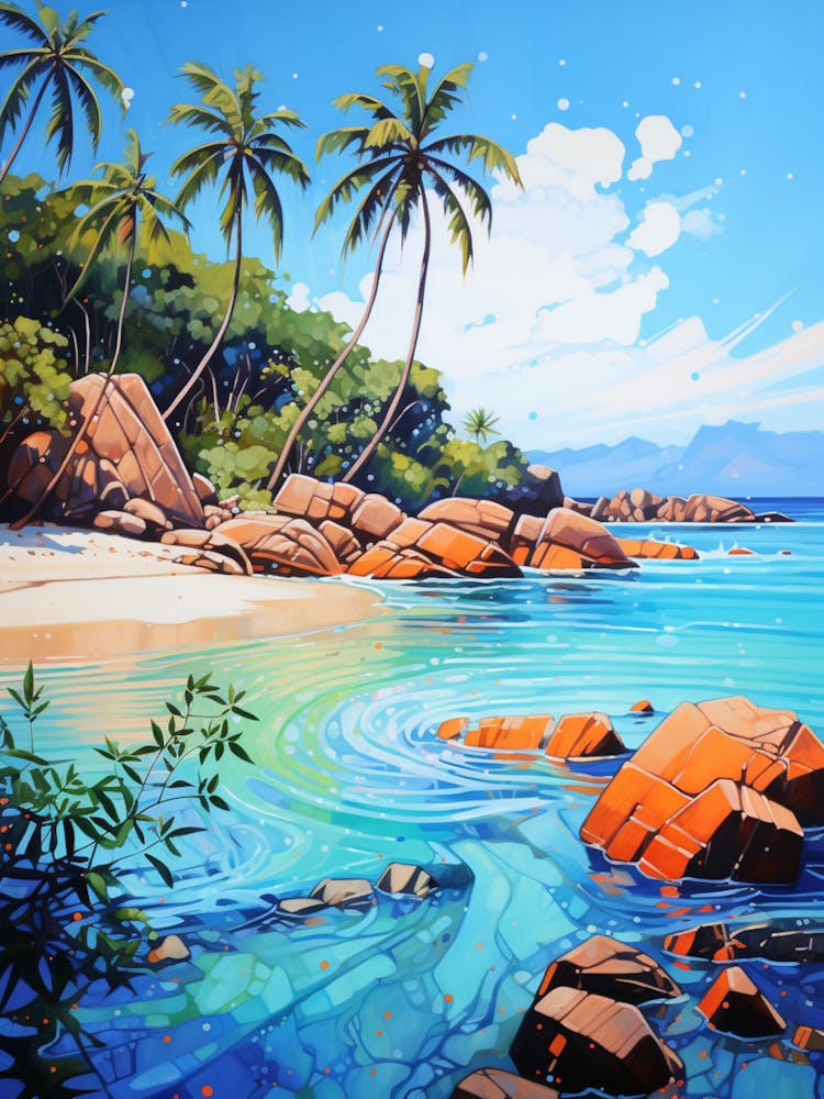 A Painting Of Anse Source Dargent, Seychelles 2