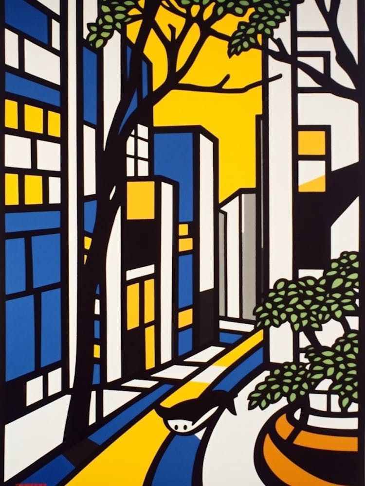 Painting Of Tokyo In The Style Of Pop Art 3