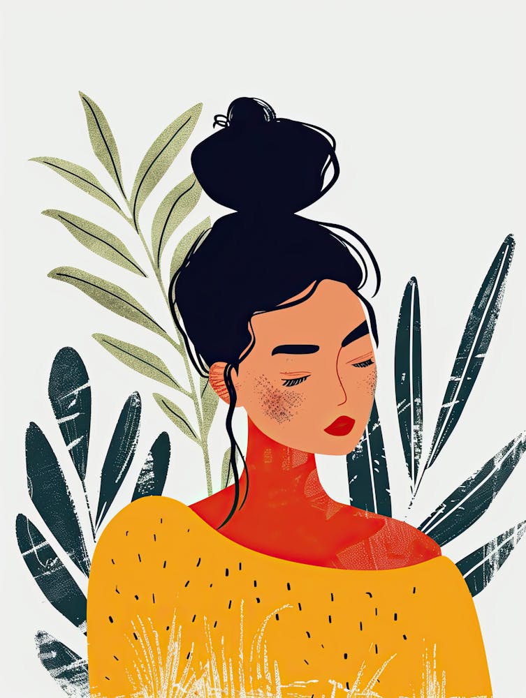 Illustration Of A Woman, Minimalism