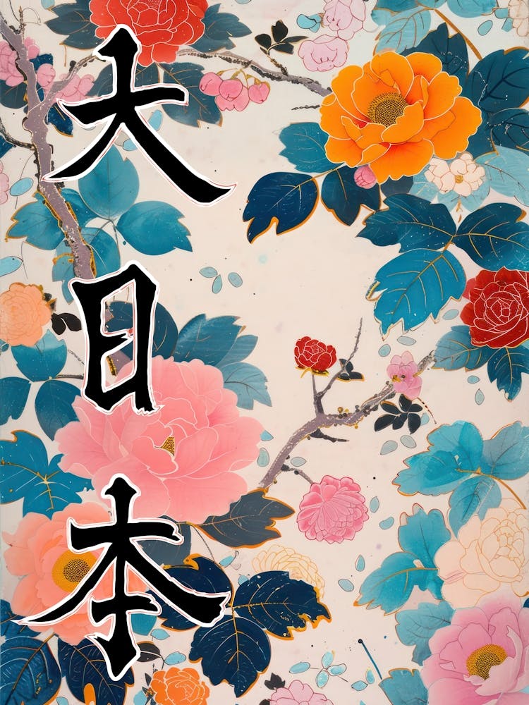 Hokusai Great Japan Poster Japanese Floral  20