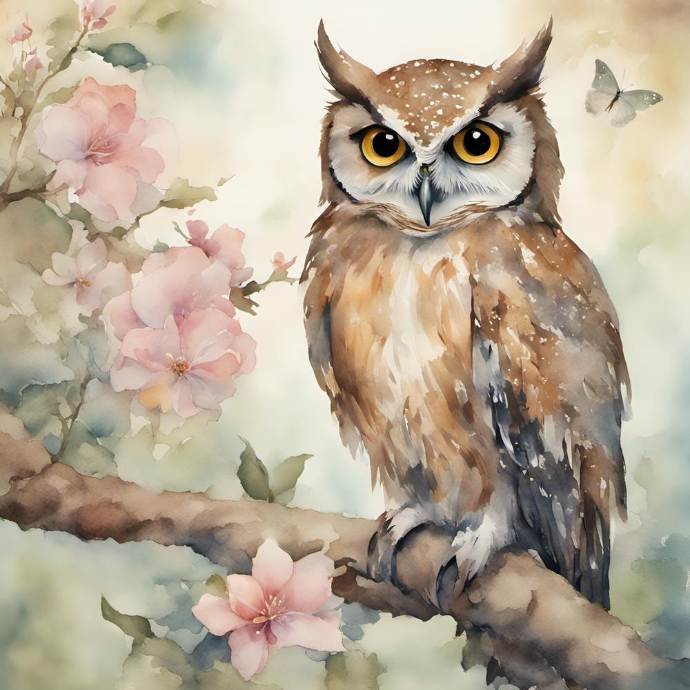 Owl On A Branch