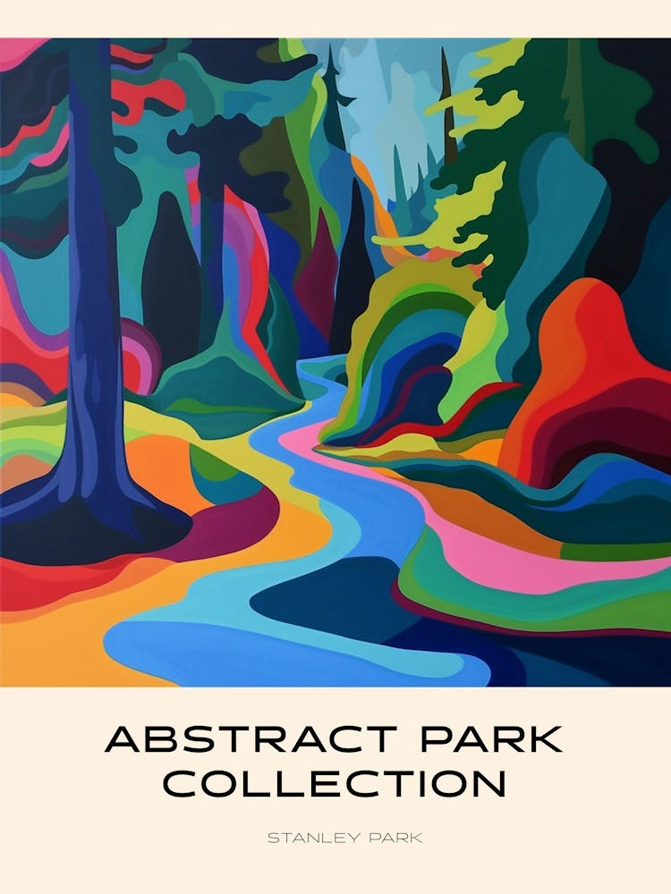 Abstract Park Collection Poster Stanley Park Vancouver Canada 6