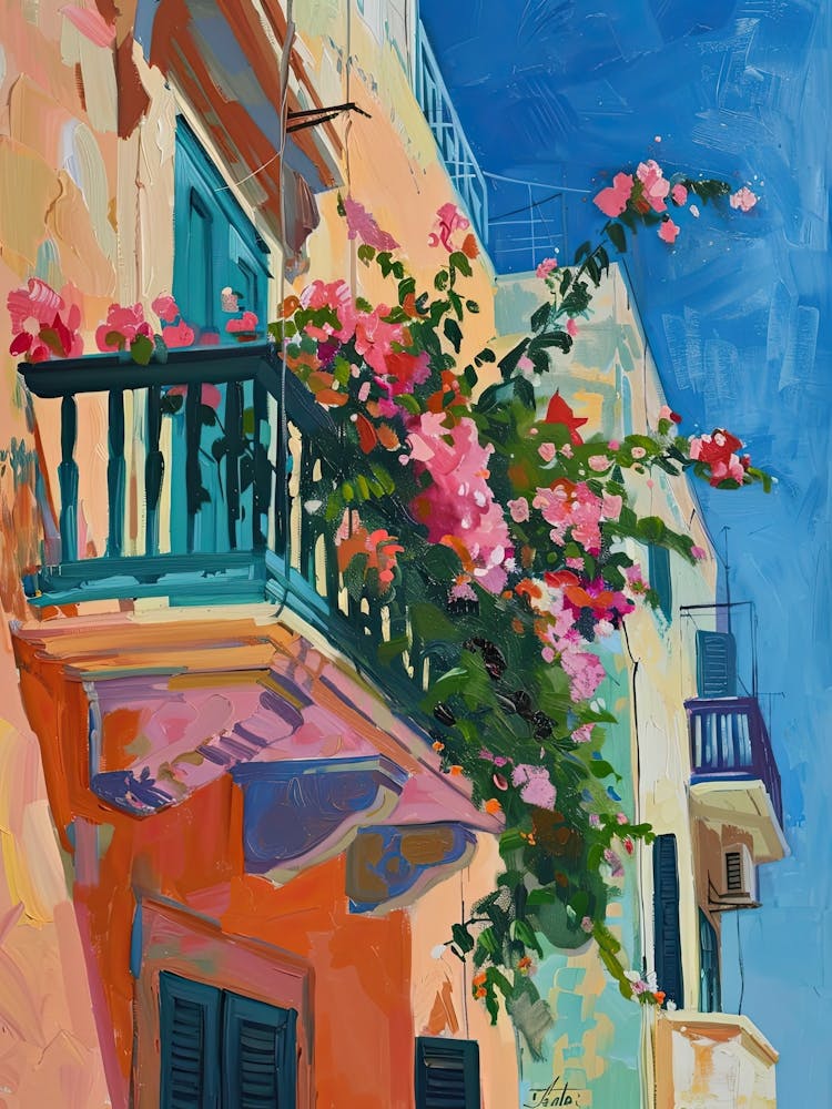Balcony Painting In Sliema 1
