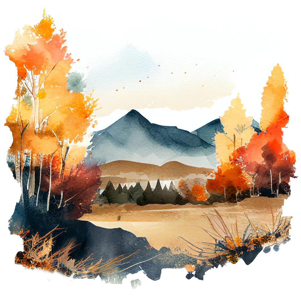 Watercolor Autumn Landscape 65
