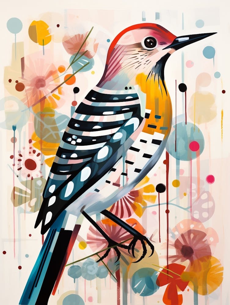 Bird Painting Collage Cuckoo 2