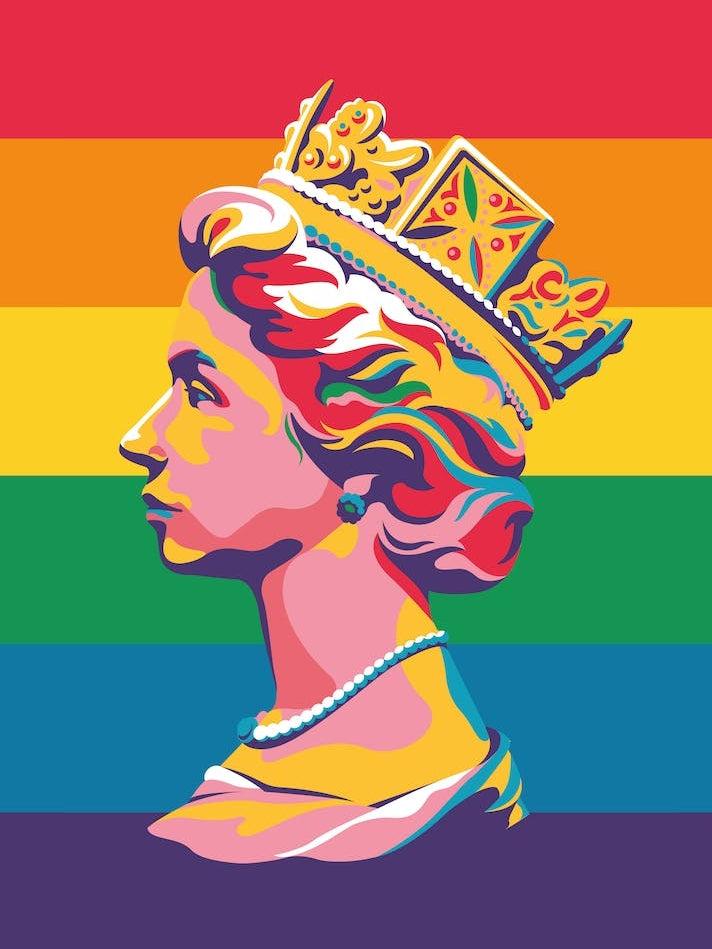 Queen Elizabeth Platinum Jubilee Rainbow