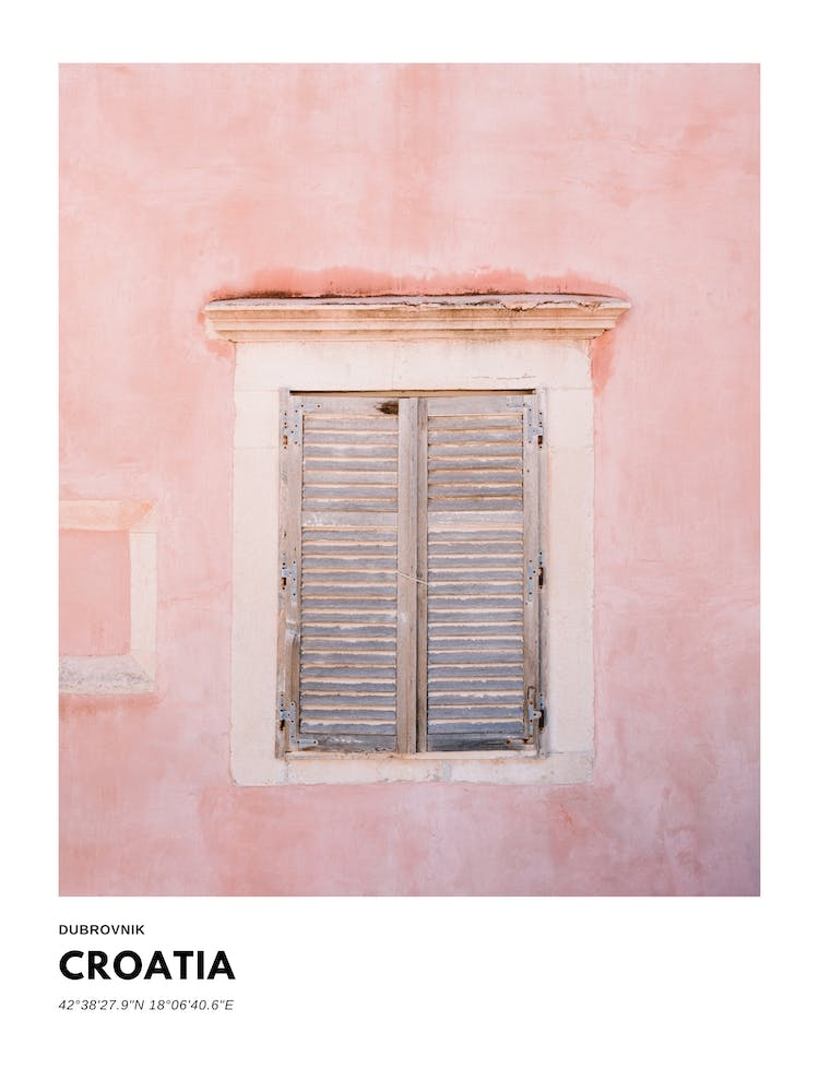 Coordinates Poster Dubrovnik Croatia 2