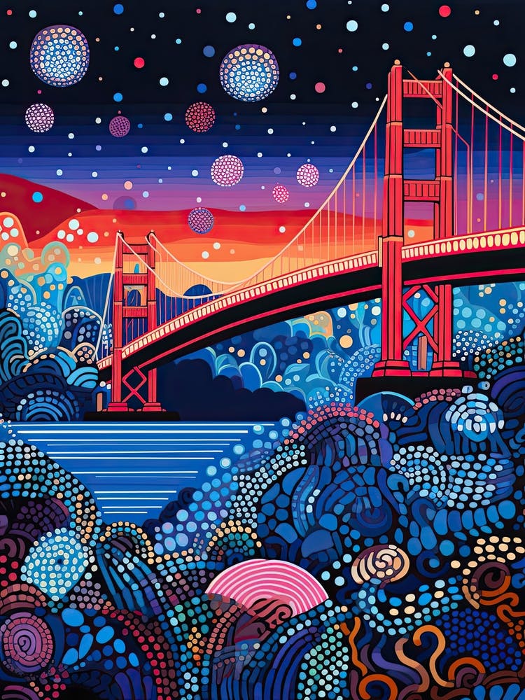 San Francisco, Illustration im Stil der Pop-Art 4