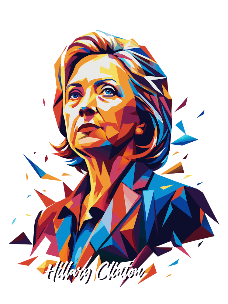 Hillary Clinton 1 Portrait WPAP Pop Art