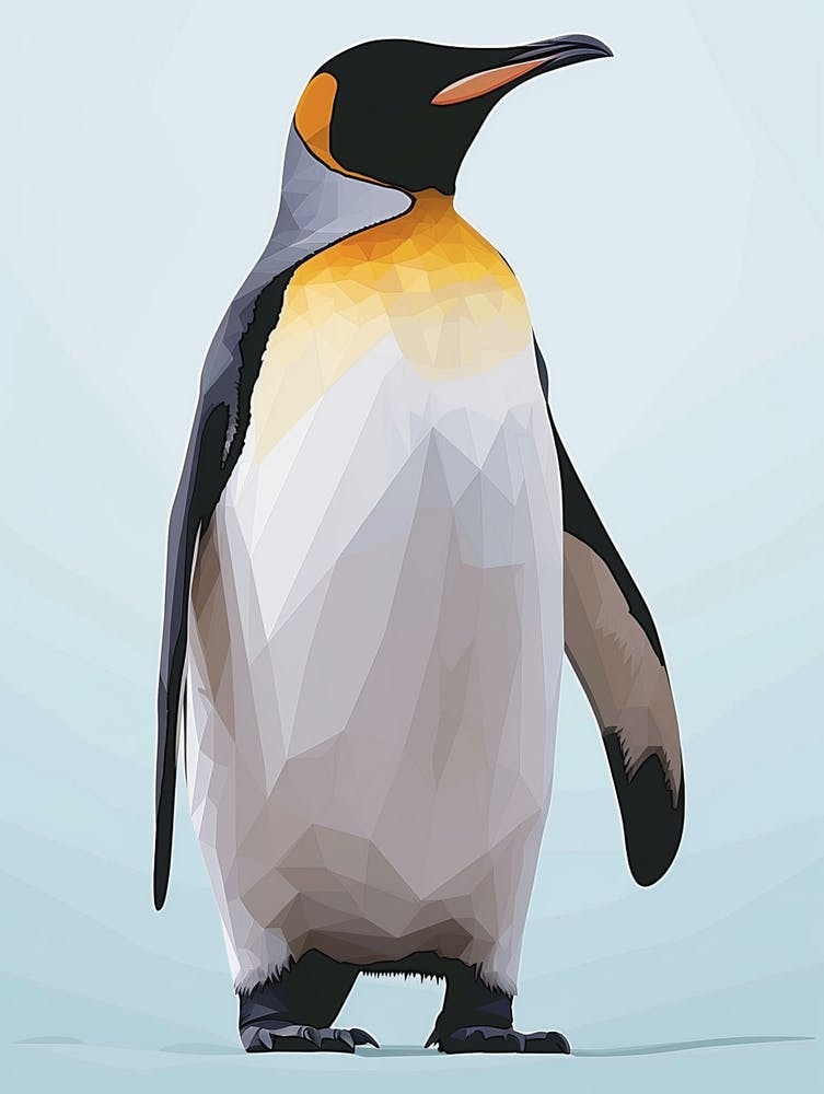 Emperor Penguin Robben Island Minimalist Illustration 2
