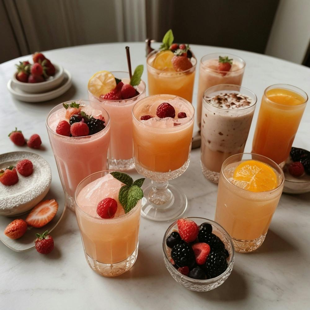 Default Drinks Combined With Food And Desserts Aesthetic 0