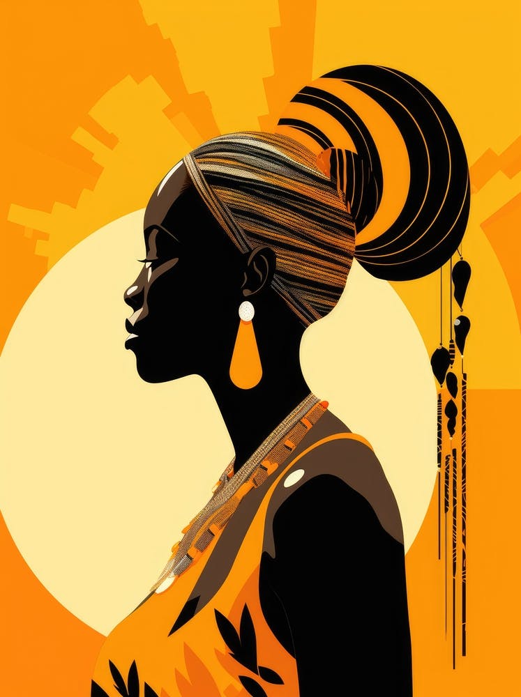 African Woman Silhouette 3