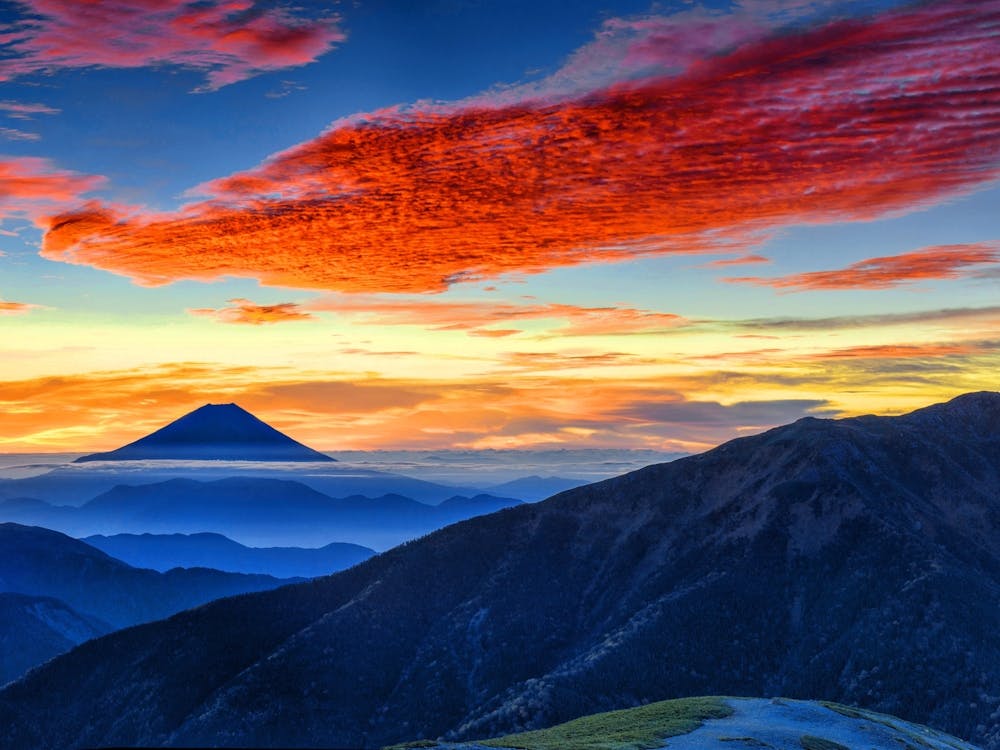 Sunset Over Mt Fuji