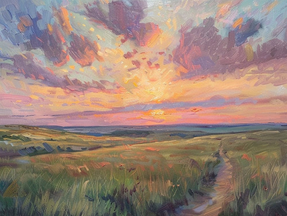 Western Sunset Landscapes Great Plains 3