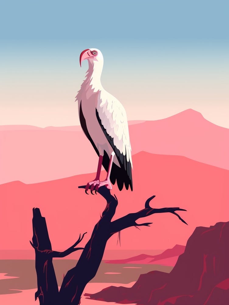 Illustration Minimaliste Condor de Californie 2