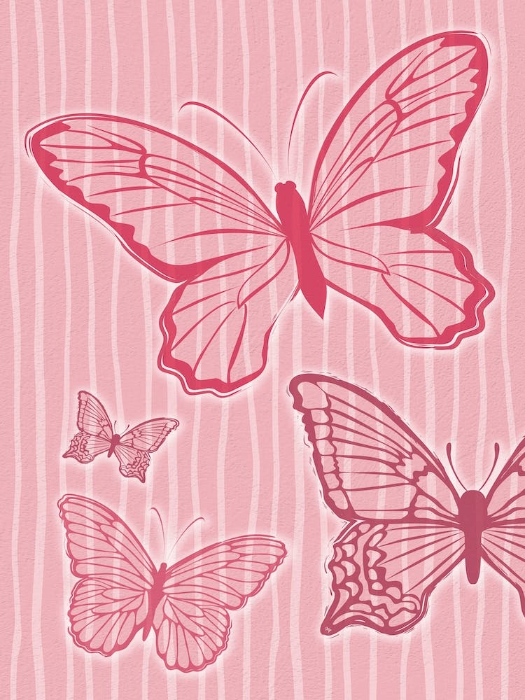 Pink Butterflies illusstration