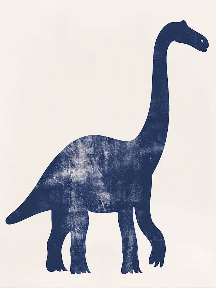 Marineblauer Dinosaurier-Schattenriss