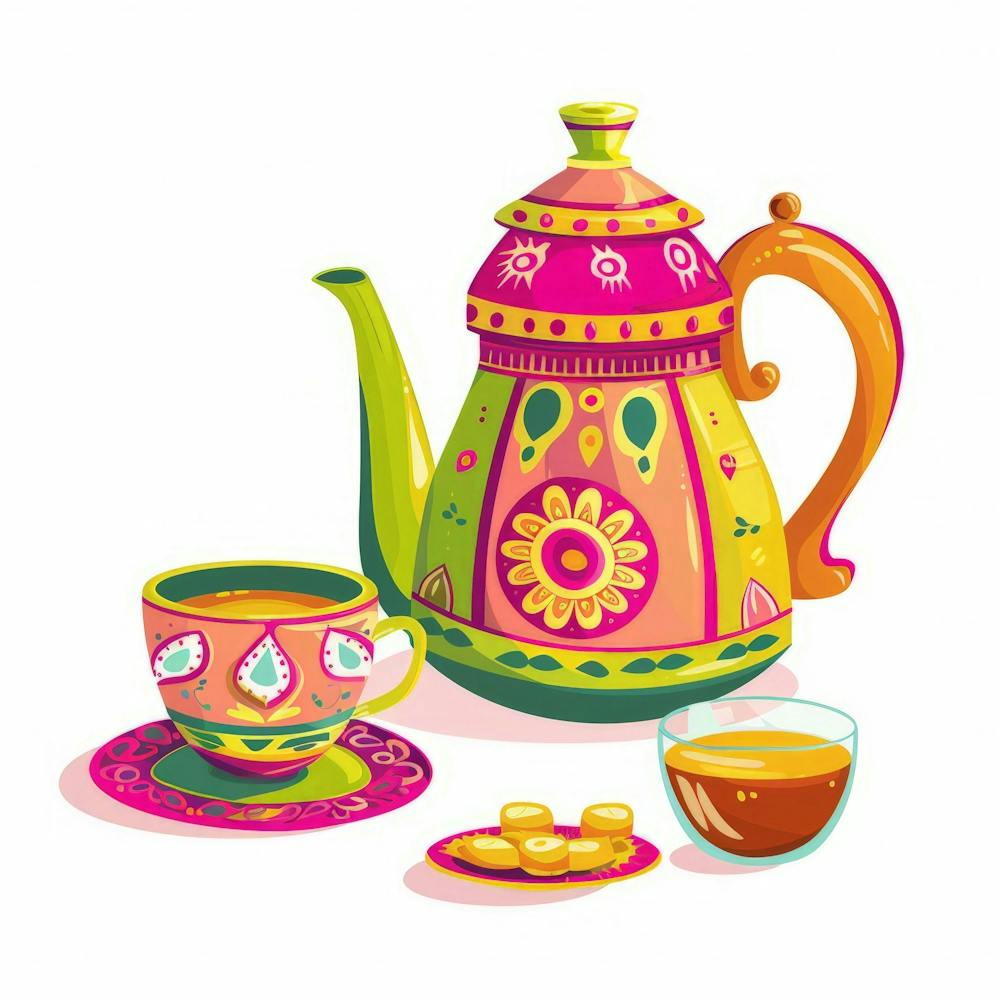 Teapot And Cups