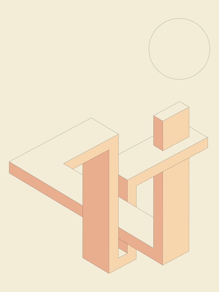 Impossible Wall In Sunlight Abstract Minimal