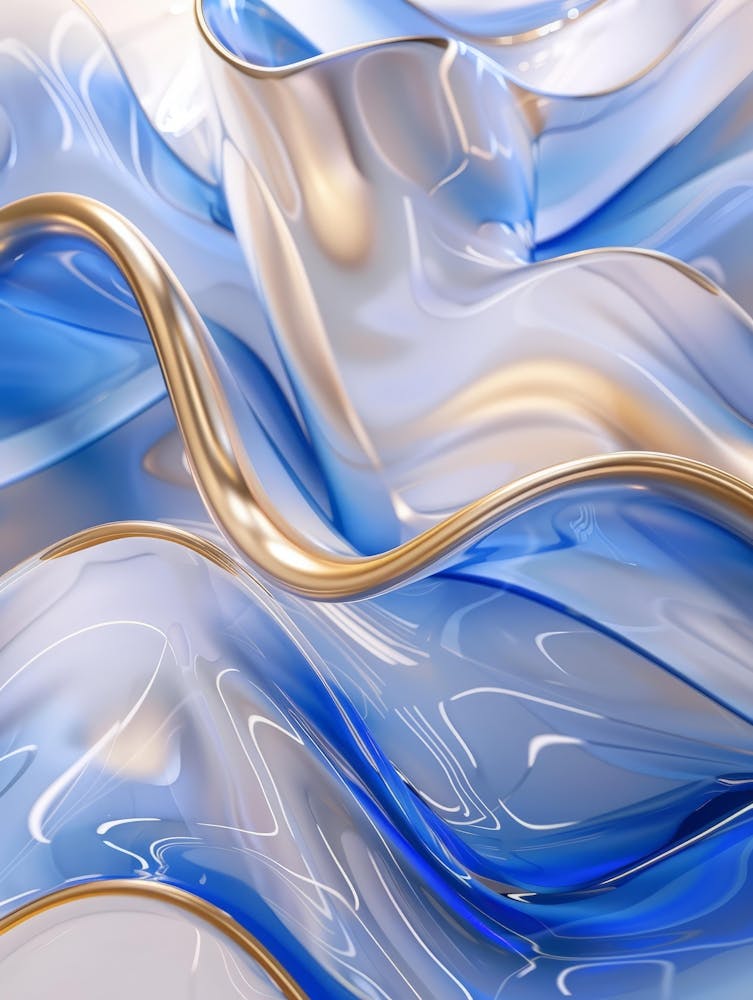 Abstract Blue And Gold 3
