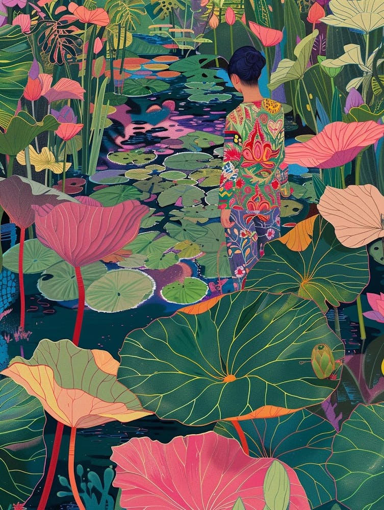 Dans le Jardin Lotusland USA