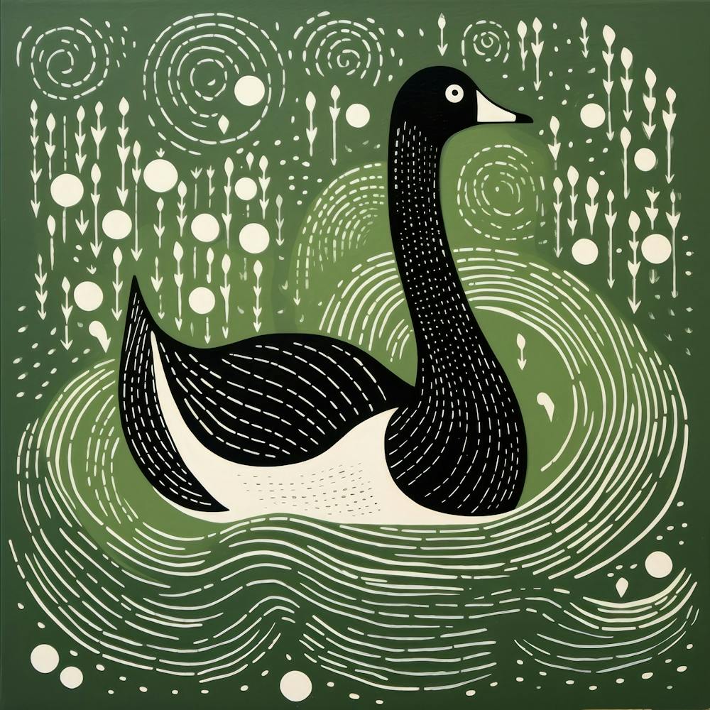 Gans im Wasser