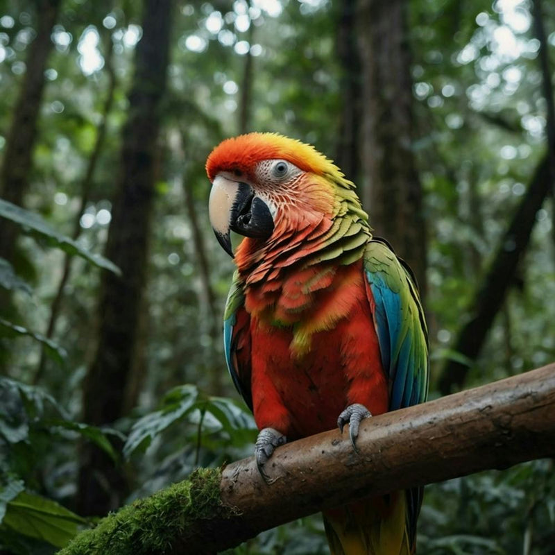 Colorful Parrot In The Rainforest