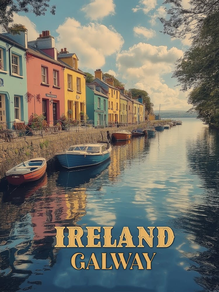 Galway Ireland Retro Irish Landmark