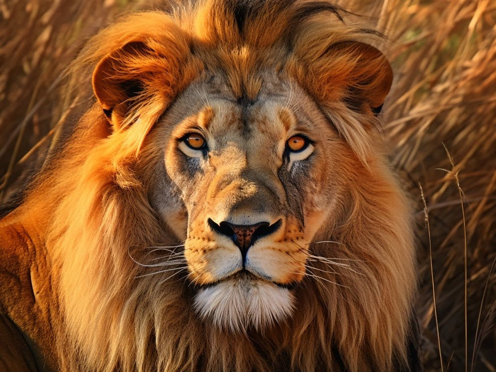 African Lion Close Up Realism 3