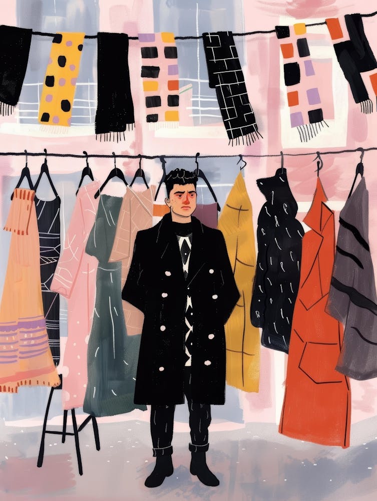 Paris Street Fashion Illustration