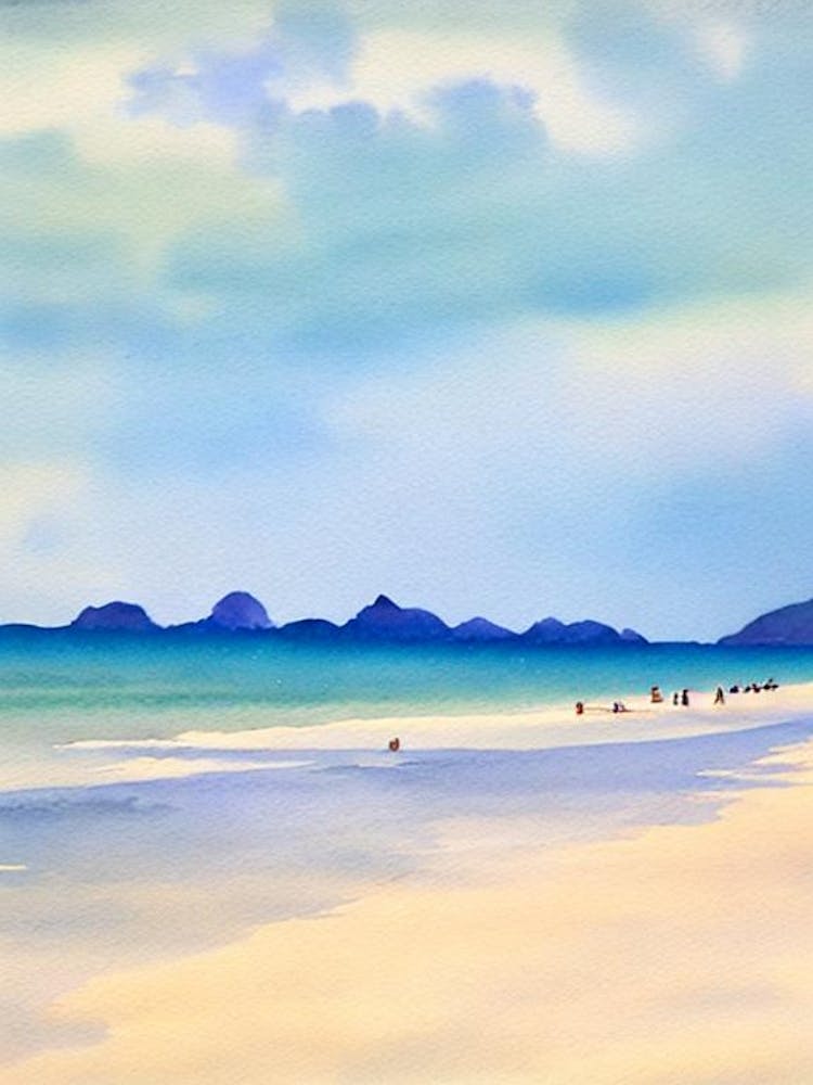 Tanjung Rhu Beach, 3 Langkawi Island, Malaysia Watercolour