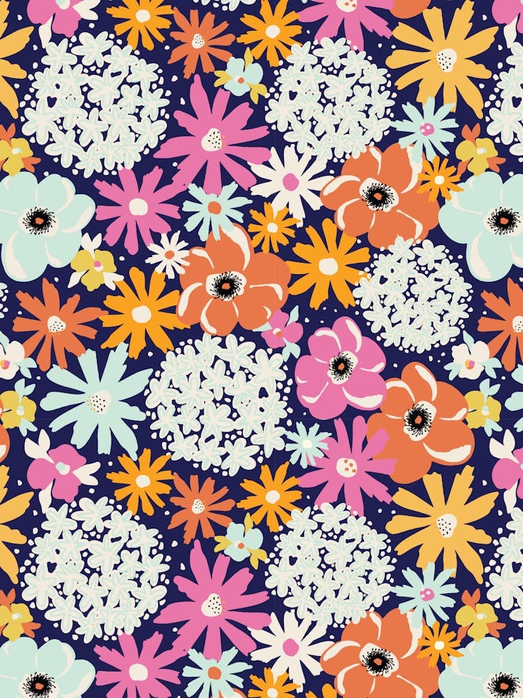 Into The Garden - Mixed Summer Floral Vivid Party