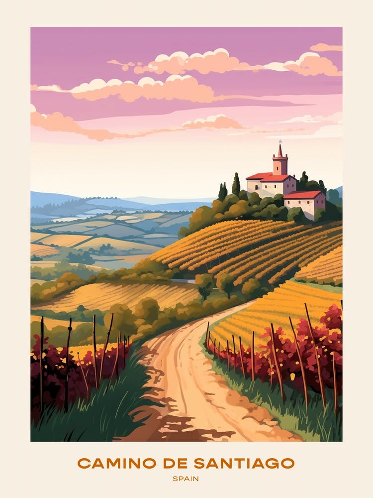 Camino De Santiago Spain 2 Hike Poster