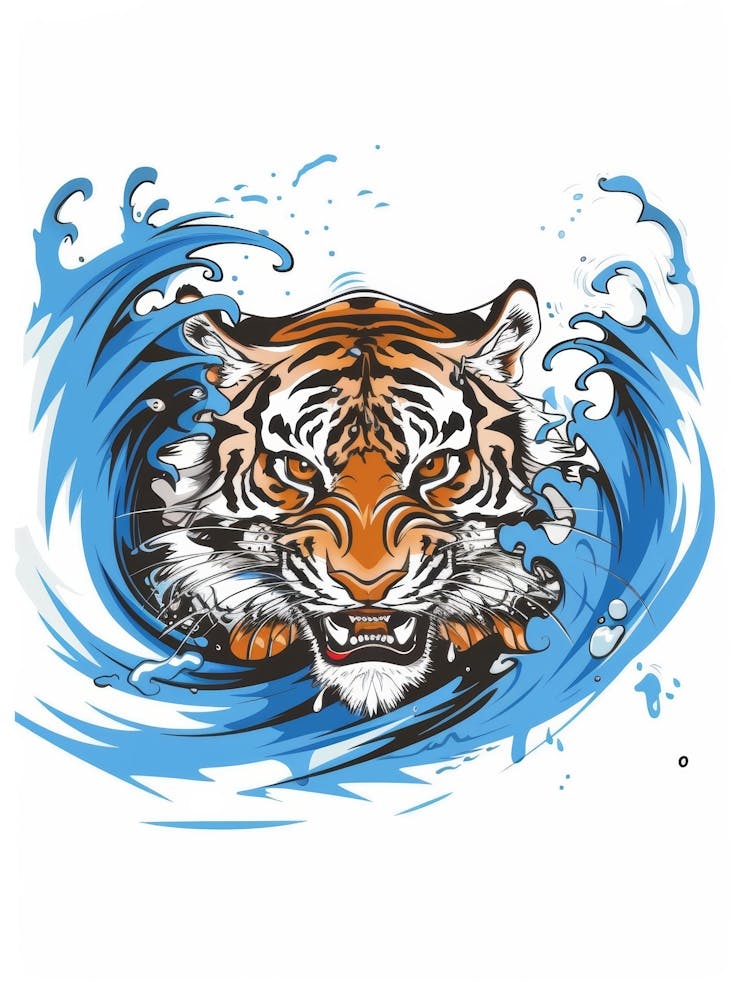 Tiger In The Water 4