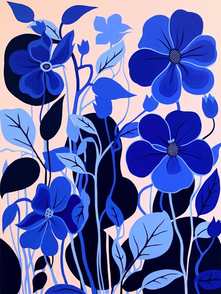 Blue Flower Illustration Morning Glory 3