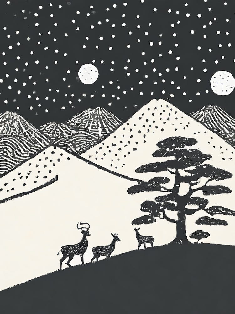 Deer In The Snow