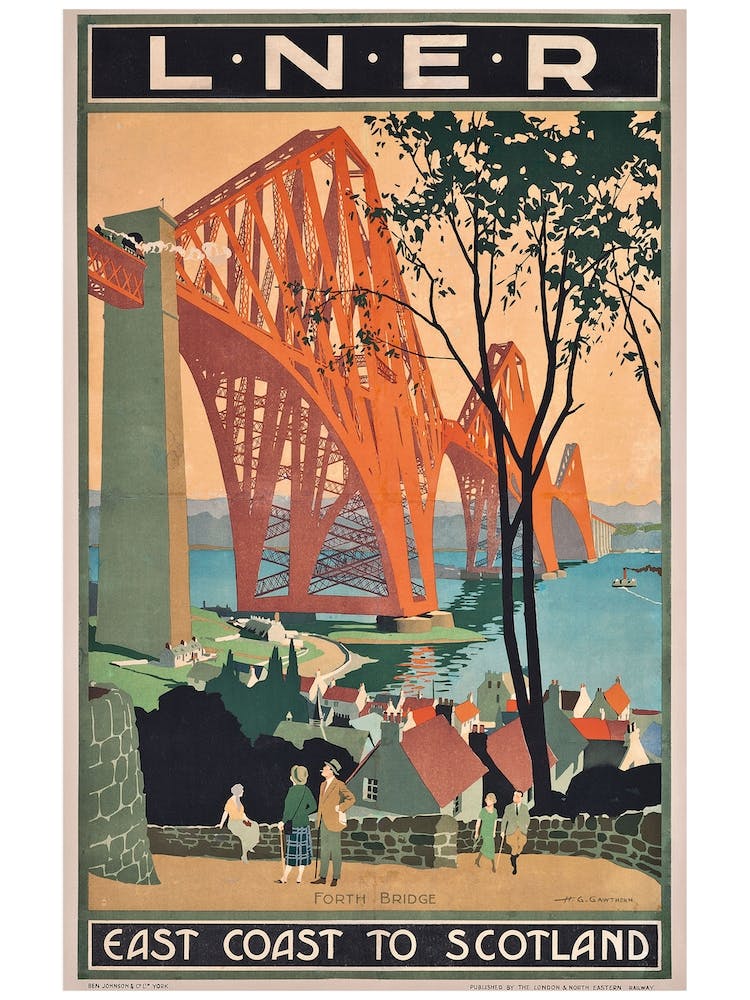 A London And North Eastern Railway Poster Advertising East Coast Journeys To Scotland