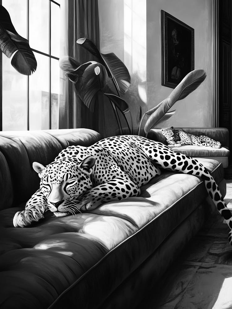Leopard In The Living Room